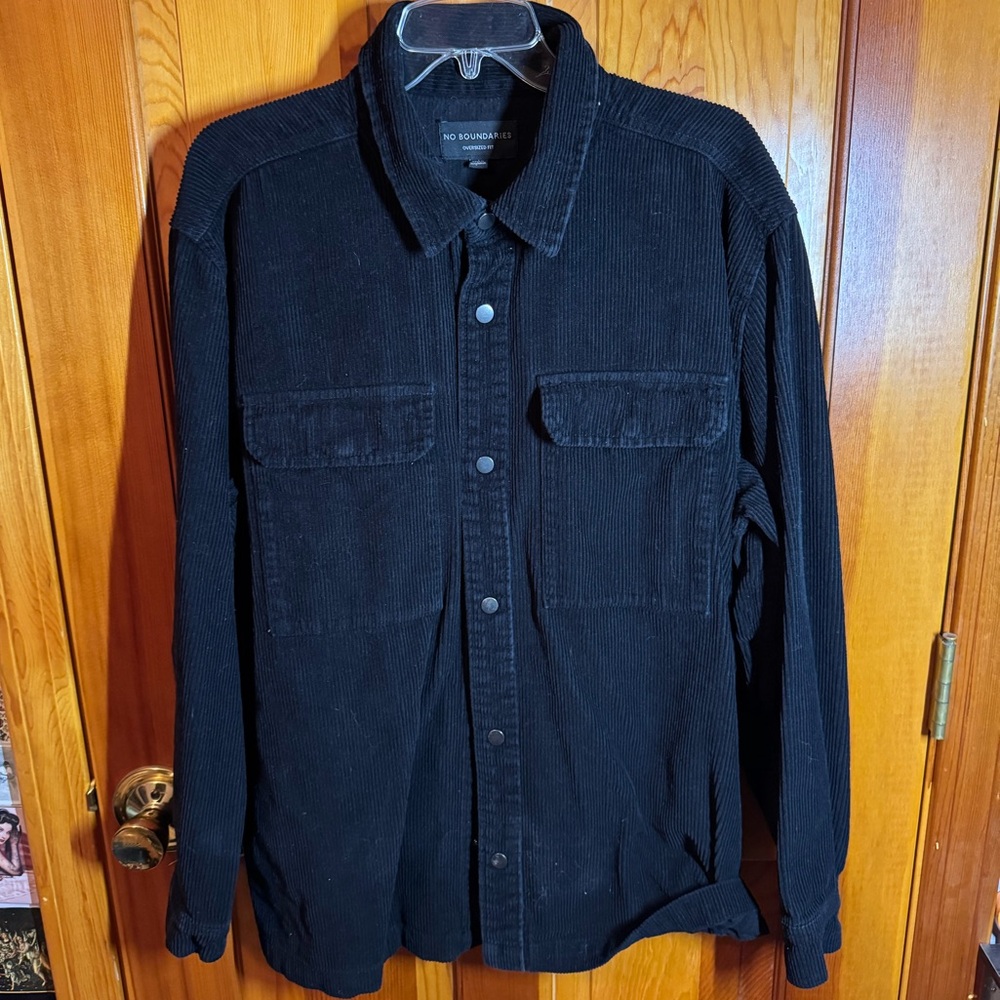Men's Black Corduroy Jacket Large